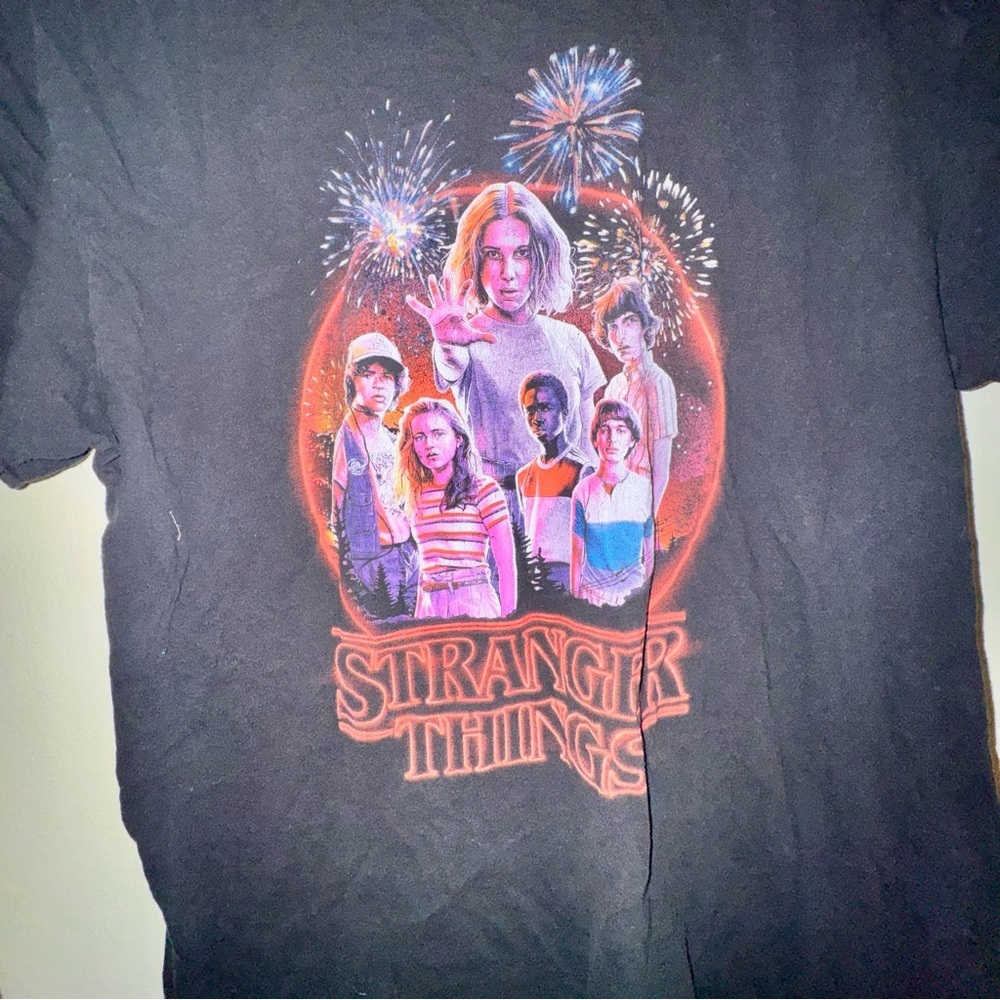 Stranger Things Black Graphic Tee